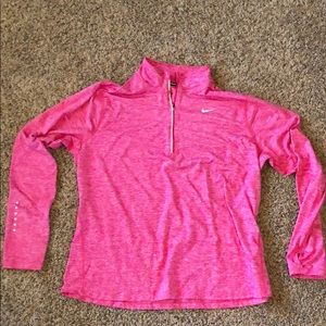 Pink Nike Women’s Running Quarter Zip Shirt